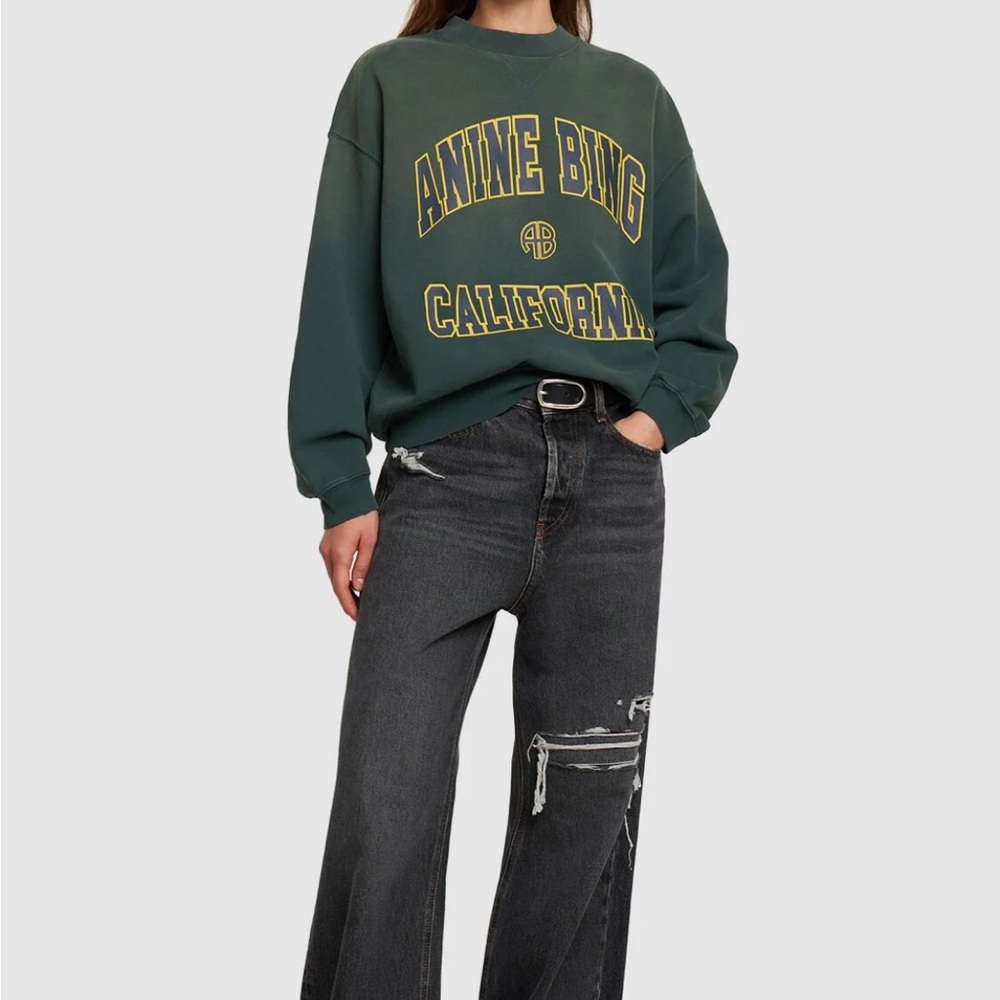 Anine Bing Jaci California cotton sweatshirt, worn once and in perfect condition